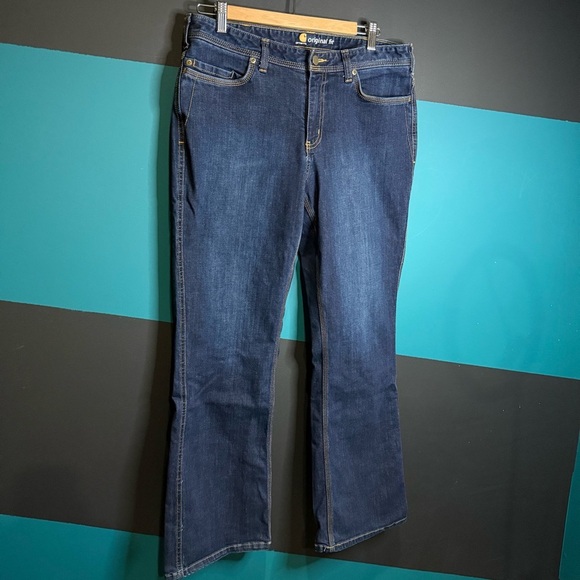 Carhartt Blue Straight Leg Jeans Classic Style - Picture 3 of 13